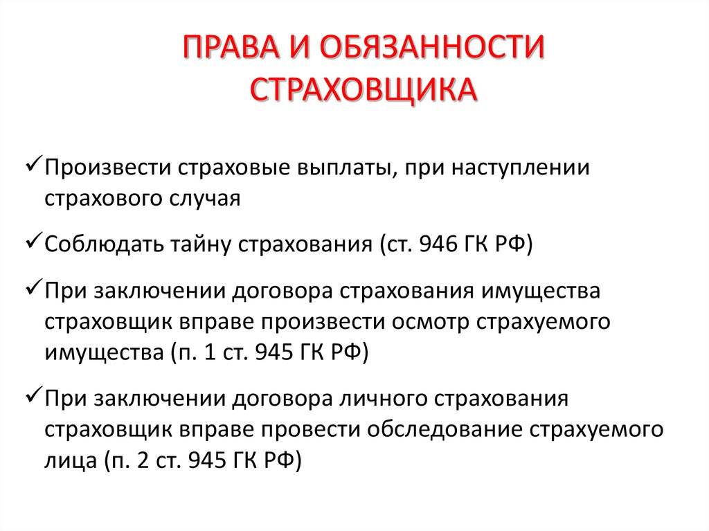 Порядок исполнения обязательств участников по договору осаго