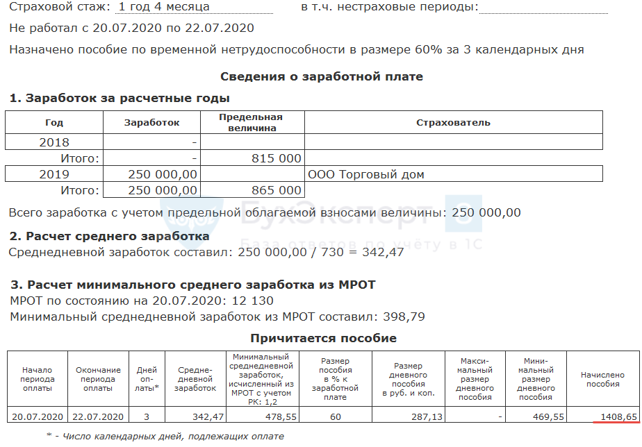 Как рассчитать больничный в 2023 году. Расчет пособий по временной нетрудоспособности пример 2022. Справка для начисления пособия по больничному листу. Пример расчета пособия по временной нетрудоспособности в 2021 году. Пример расчета по листку нетрудоспособности.