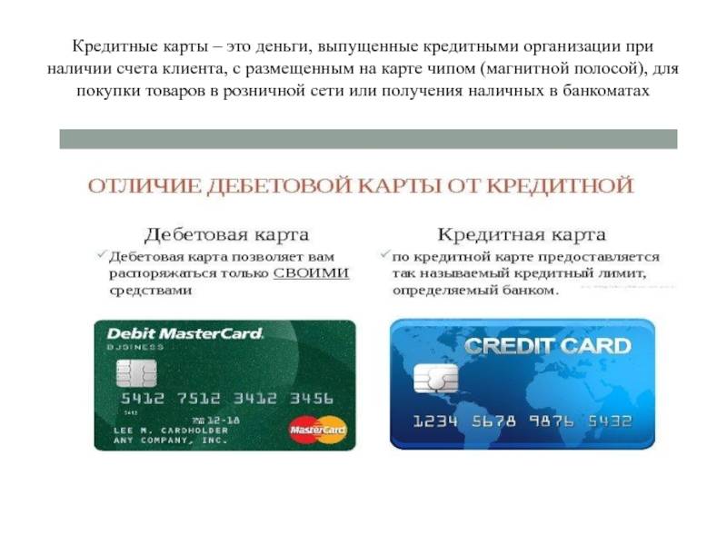 Кредитовая карта это что такое