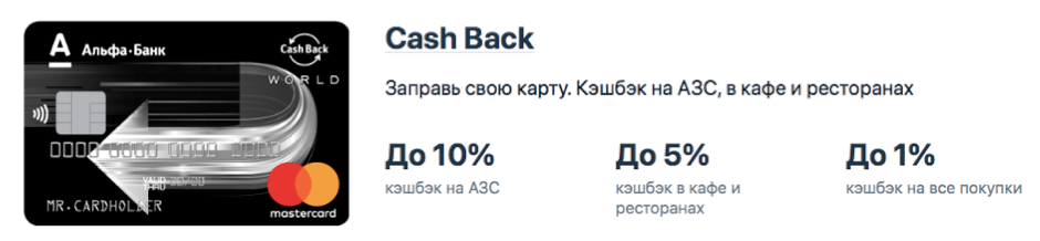Карта для топлива с кэшбэком