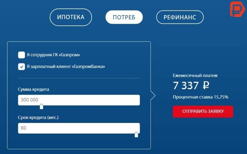 Кредит наличными газпромбанка, условия, процентные ставки, требования