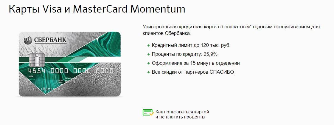 Кредитная карта visa classic от сбербанка: оформление, ставка