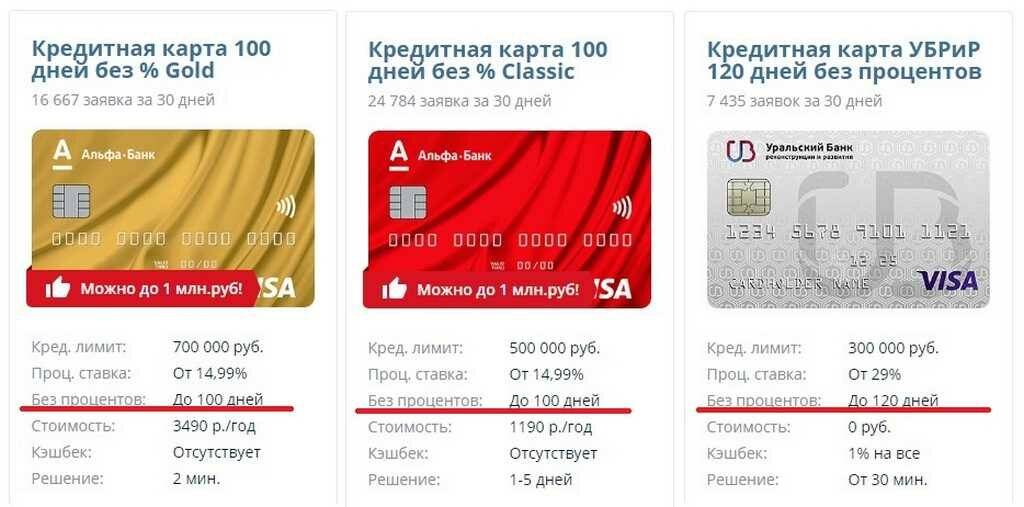 Кредитная карта убрир "хочу больше" 120 дней без процентов