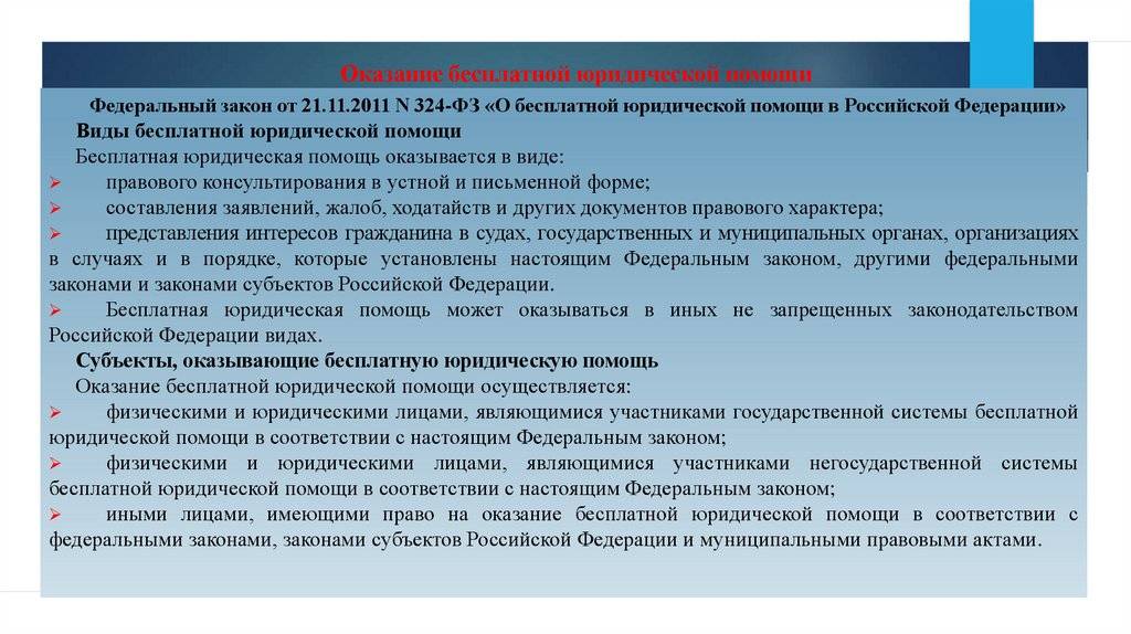 Предоставили бесплатные услуги. 324 Закон о бесплатной юридической помощи в Российской Федерации. Органы оказывающие юридическую помощь. Субъекты оказывающие бесплатную юридическую помощь. Субъекты оказания юридической помощи.