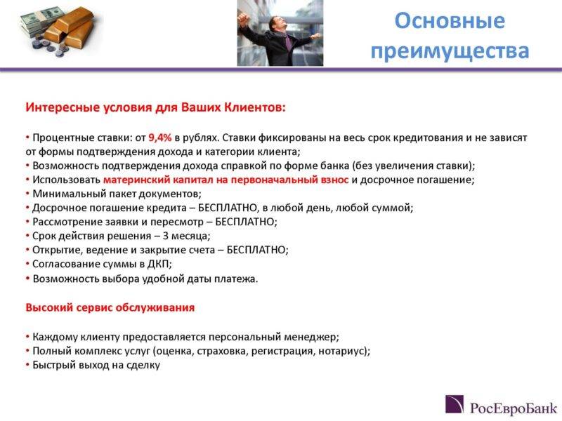 Ипотека в «росевробанке»: виды программ, условия и процентные ставки