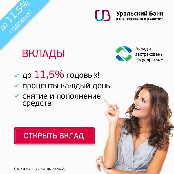 Уральский банк реконструкции и развития: оформить онлайн кредит от 5,9%, подать заявку