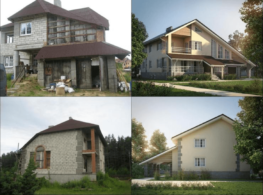 Реконструкция старого деревянного дома проекты фото до и после