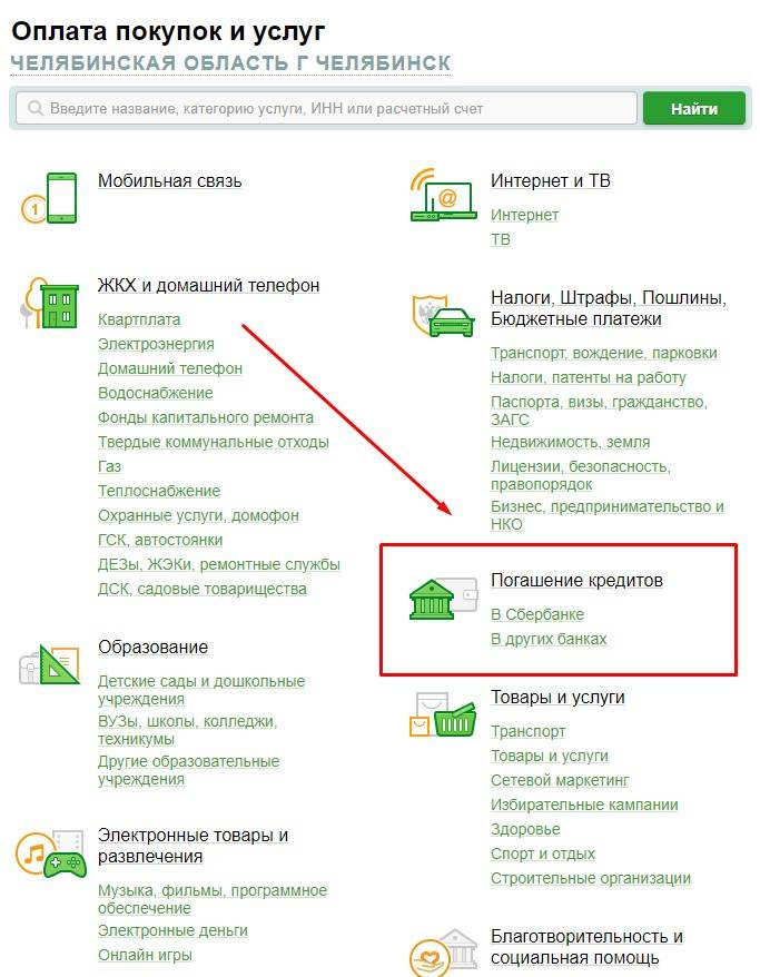 Как оплатить кредит русский стандарт через сбербанк онлайн