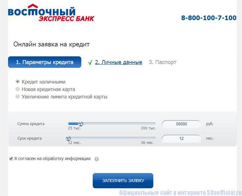 Онлайн-кредиты от восточного банка без справок и поручителей