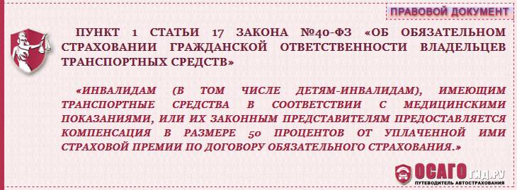 Статья 18 закона об осаго право на получение компенсационных выплат