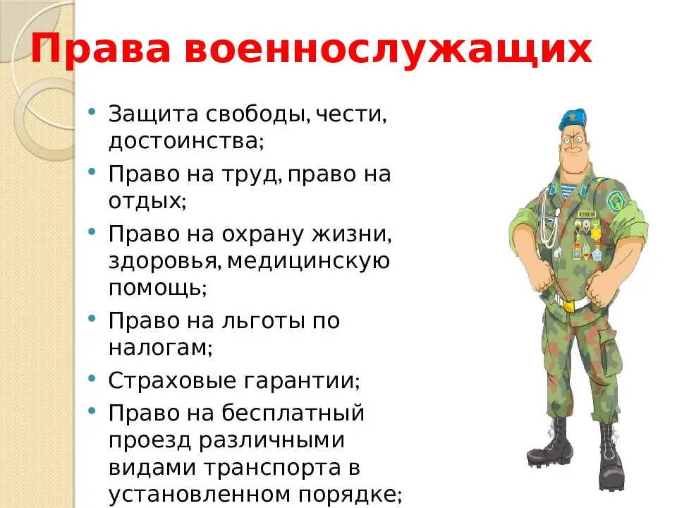 Военное право правила. Обязанности военнослужащего. Военные обязанности военнослужащих. Военнослужащие для презентации.