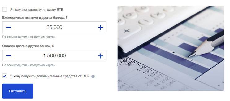 Рефинансирование кредита от банка «втб»: условия перекредитования для физических лиц, ставки, онлайн расчет в химках