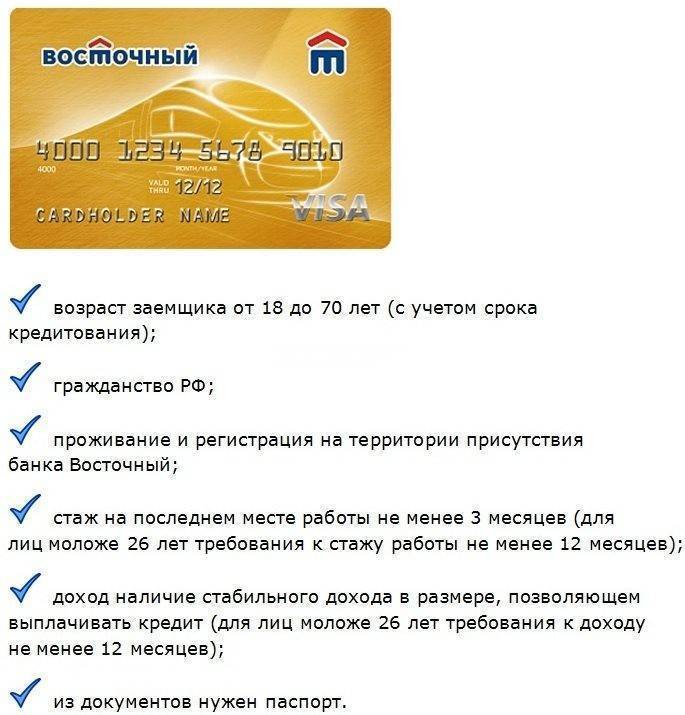 Кредитные карты восточный банк