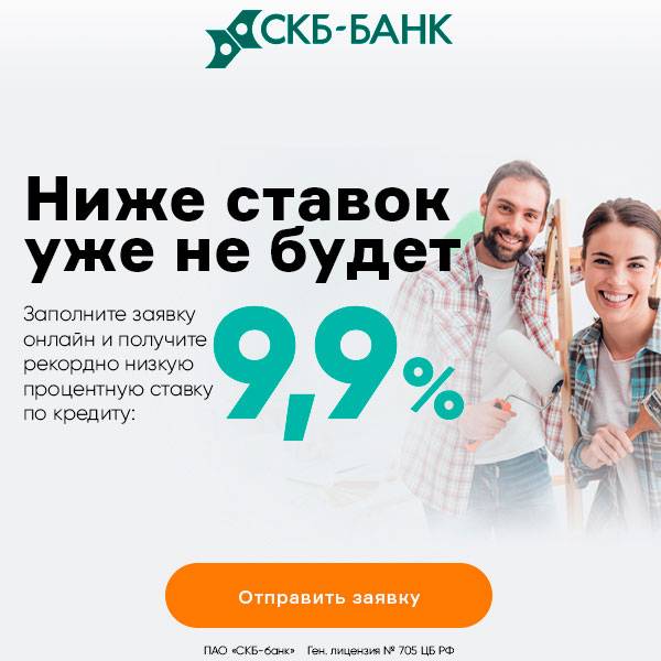 Онлайн-кредиты от скб-банка без справок и поручителей