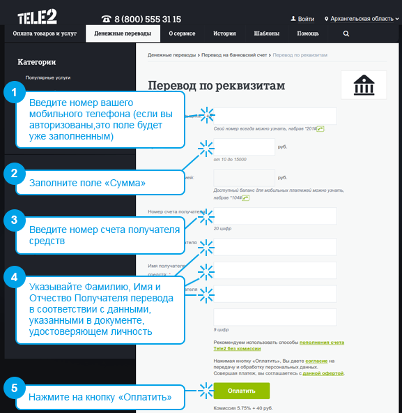 Можно вывести деньги с теле2 на карту