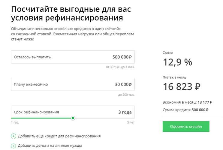 Рефинансирование кредита в сбербанке россии: условия перекредитования для физических лиц в махачкале, ставки, онлайн расчет