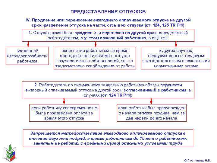 Виды отпусков схема