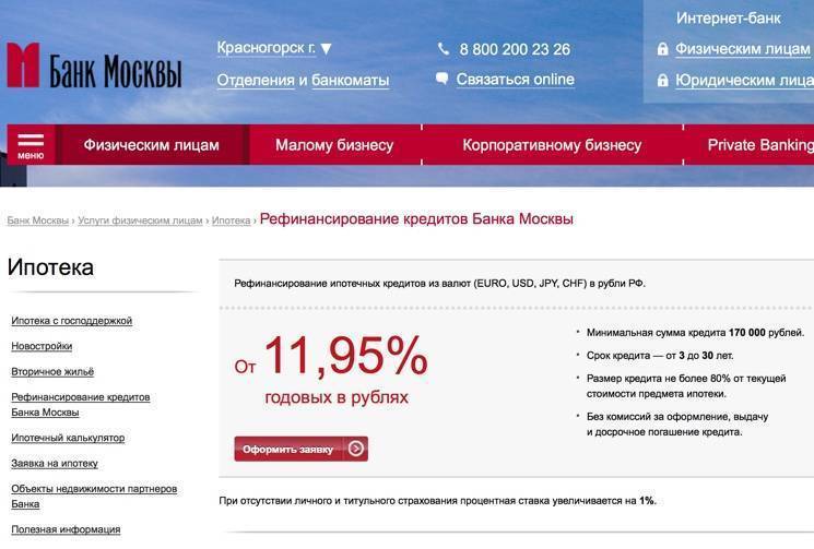 Кредитный калькулятор московского индустриального банка