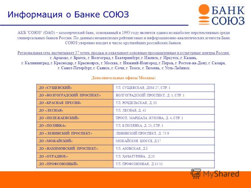 Ипотека банка союз - условия кредитования, рефинансирование, калькулятор