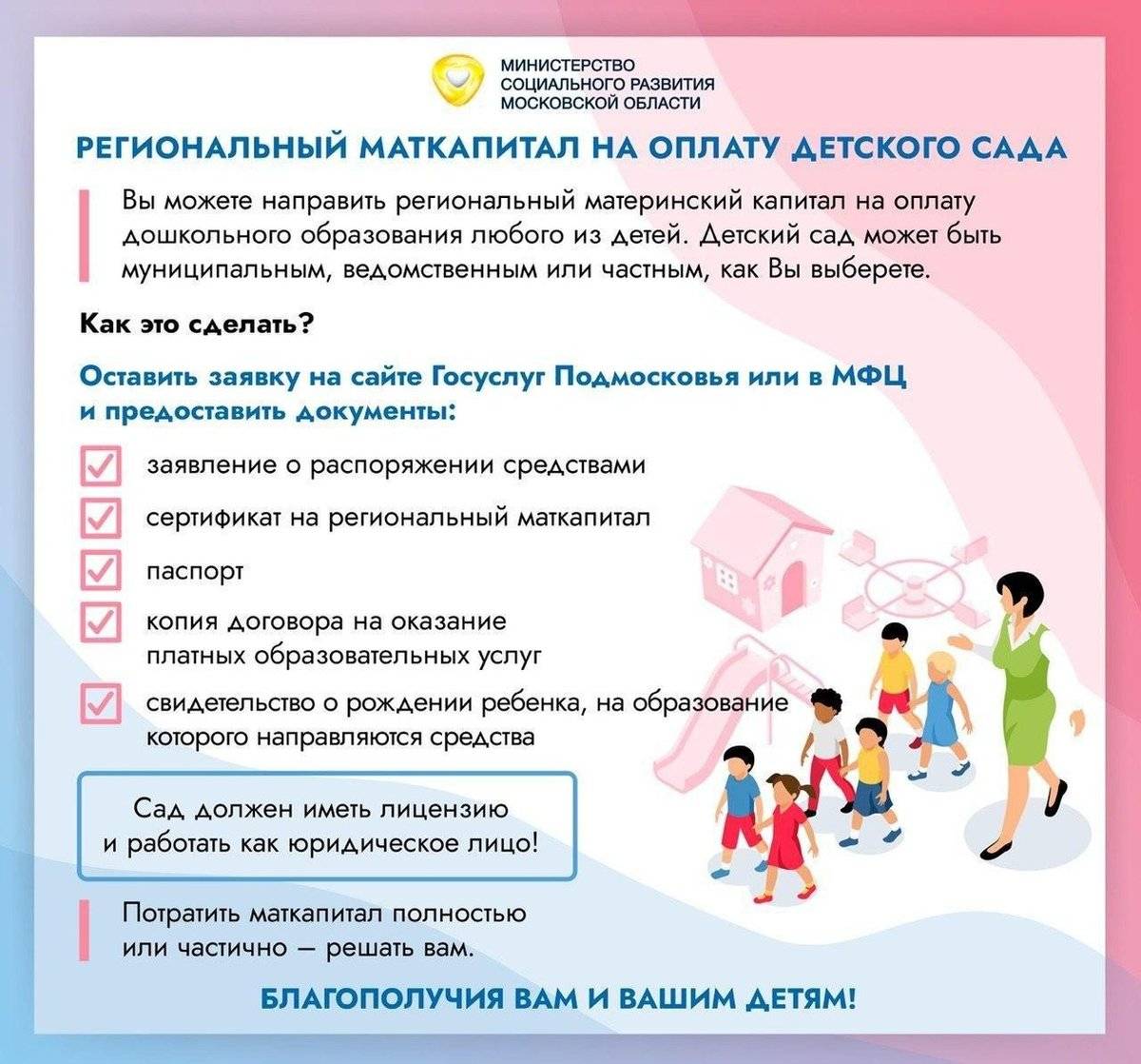 Материнский капитал для оплаты обучения первого ребенка в вузе: какие нужны документы