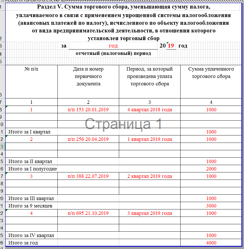 Образец заполнения книги учета доходов и расходов организаций и индивидуальных предпринимателей