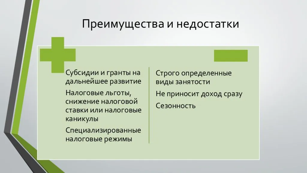 Как оформить плюсы и минусы в презентации