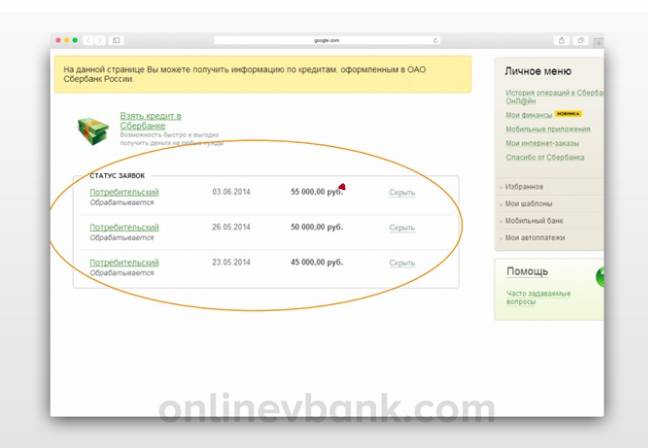 Потребительский кредит в сбербанк онлайн