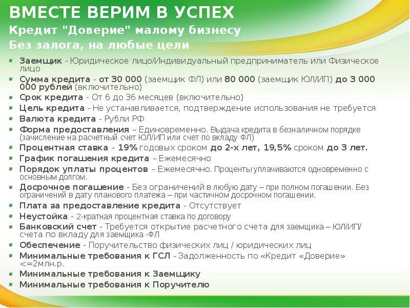 Топ 7 кредитов для ооо без залога и поручителей 3000000 руб