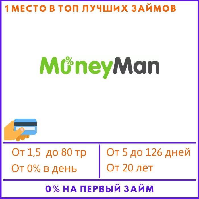 Moneyman — онлайн займ на карту под 0% | личный кабинет