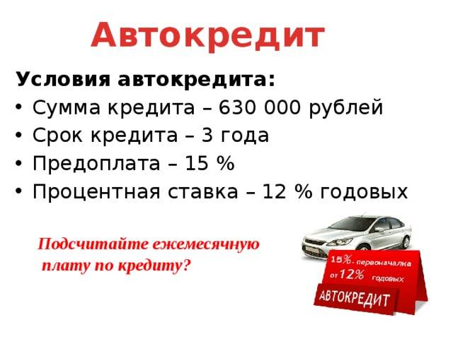 Самый выгодный автокредит: условия, банки, проценты :: syl.ru