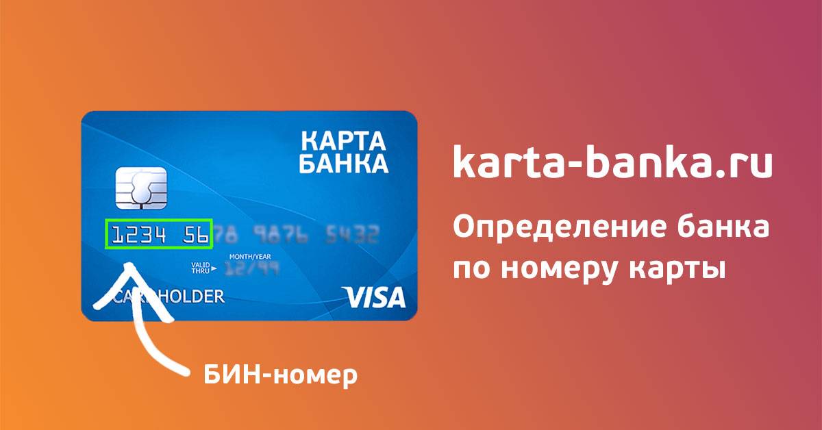 Как определить банк по номеру карты?