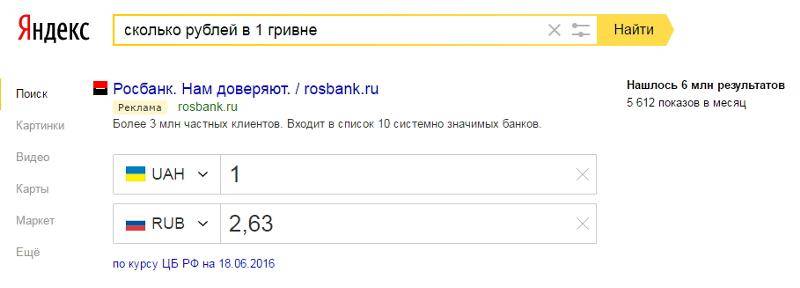 Uah/rub - украинская гривна российский рубль